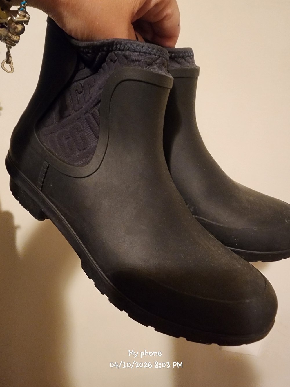 UGG WoMen's Black Chelsea Rain Ankle Boots